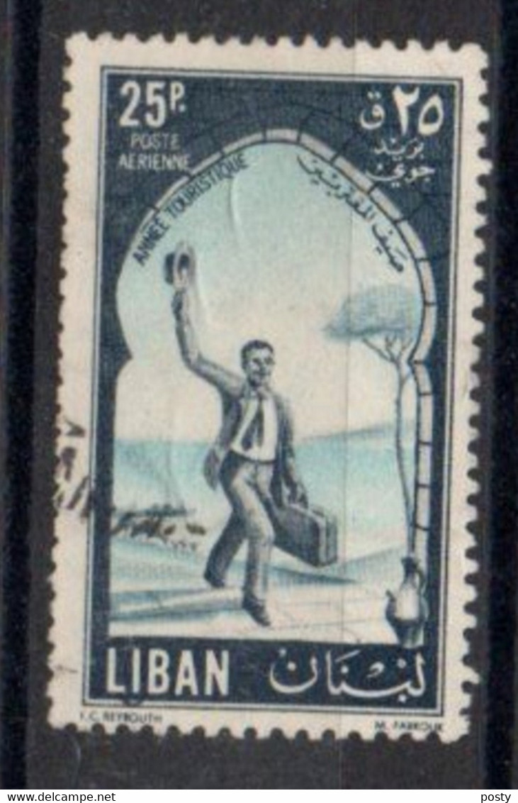 LIBAN - LEBANON - 1955 - POSTE AERIENNE - ANNEE TOURISTIQUE - TOURISM YEAR - Oblitéré - Used - 25p - - Liban