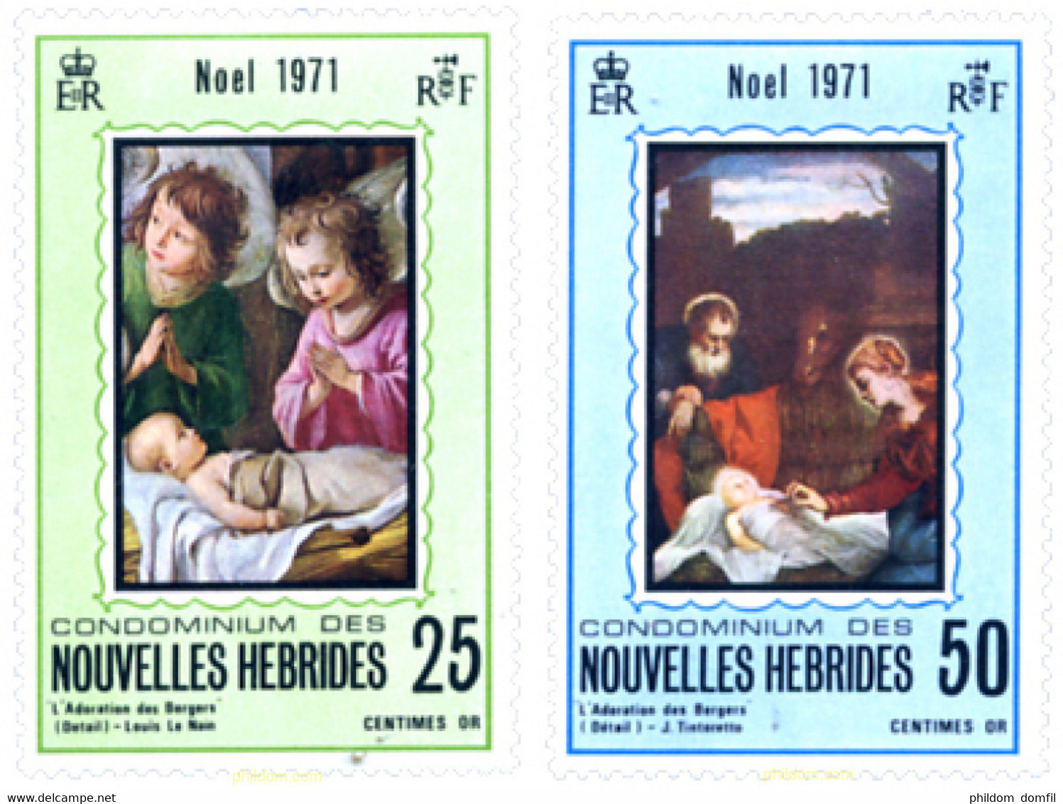 584706 MNH NUEVAS HEBRIDAS 1971 NAVIDAD - Collections, Lots & Séries