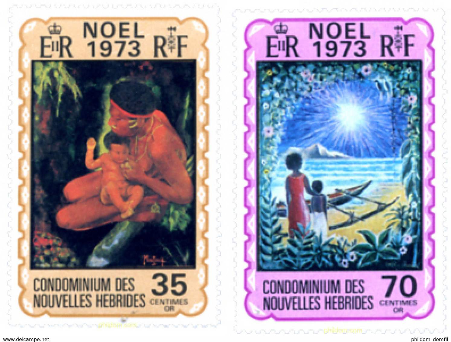 263691 MNH NUEVAS HEBRIDAS 1973 NAVIDAD - Colecciones & Series