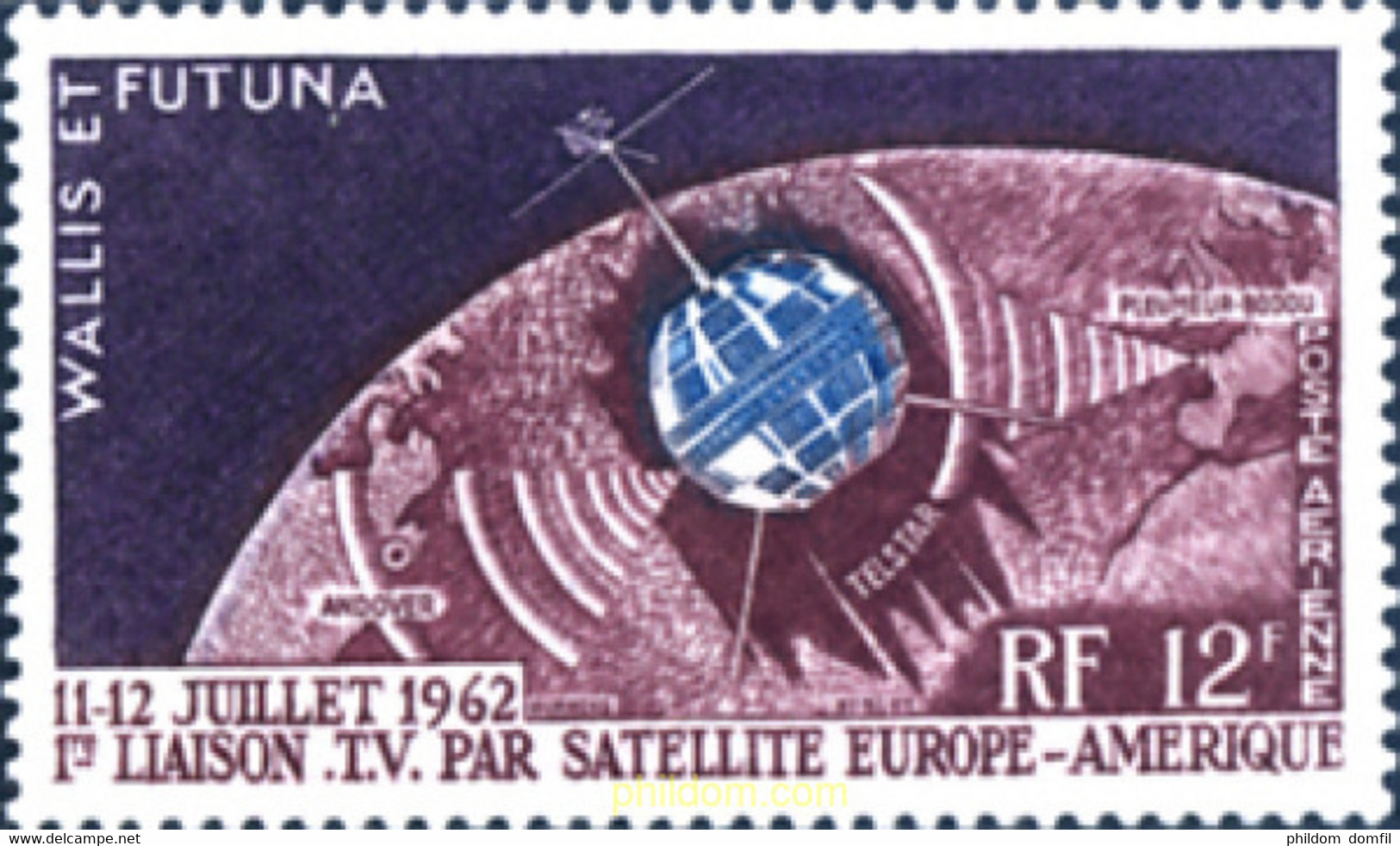 263088 MNH WALLIS Y FUTUNA 1962 PRIMERA TRANSMISIÓN DE TELEVISIÓN DIRECTAMENTE DESDE EUROPA-AMÉRICA - Gebraucht