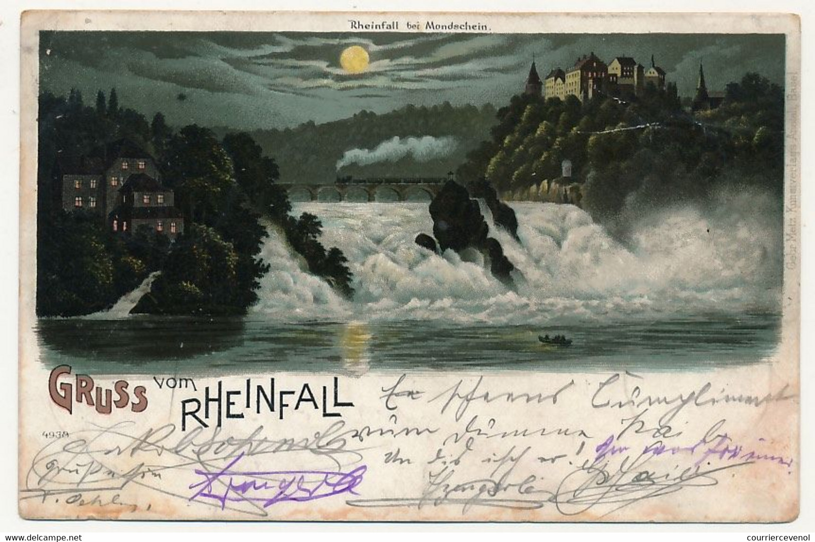 CPA - SUISSE - Gruss Vom Rheinfall  - 1899 - Other & Unclassified