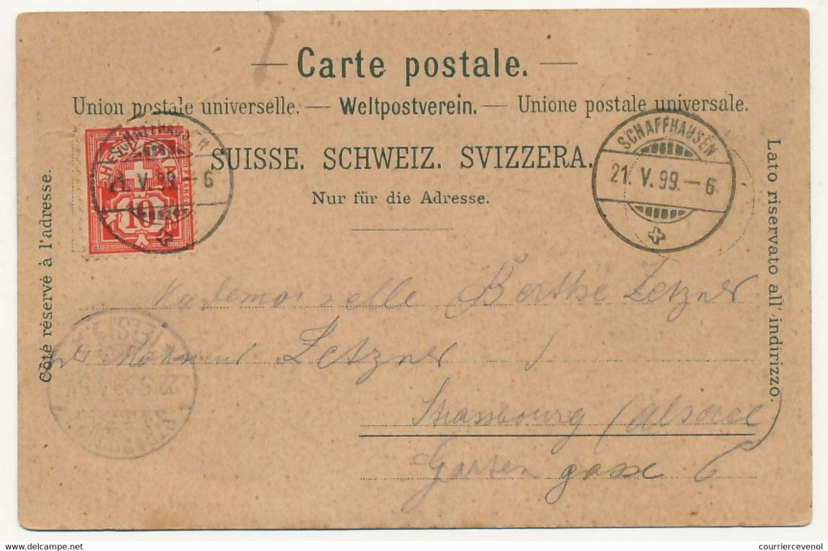 CPA - SUISSE - Gruss Vom Rheinfall  - 1899 - Other & Unclassified