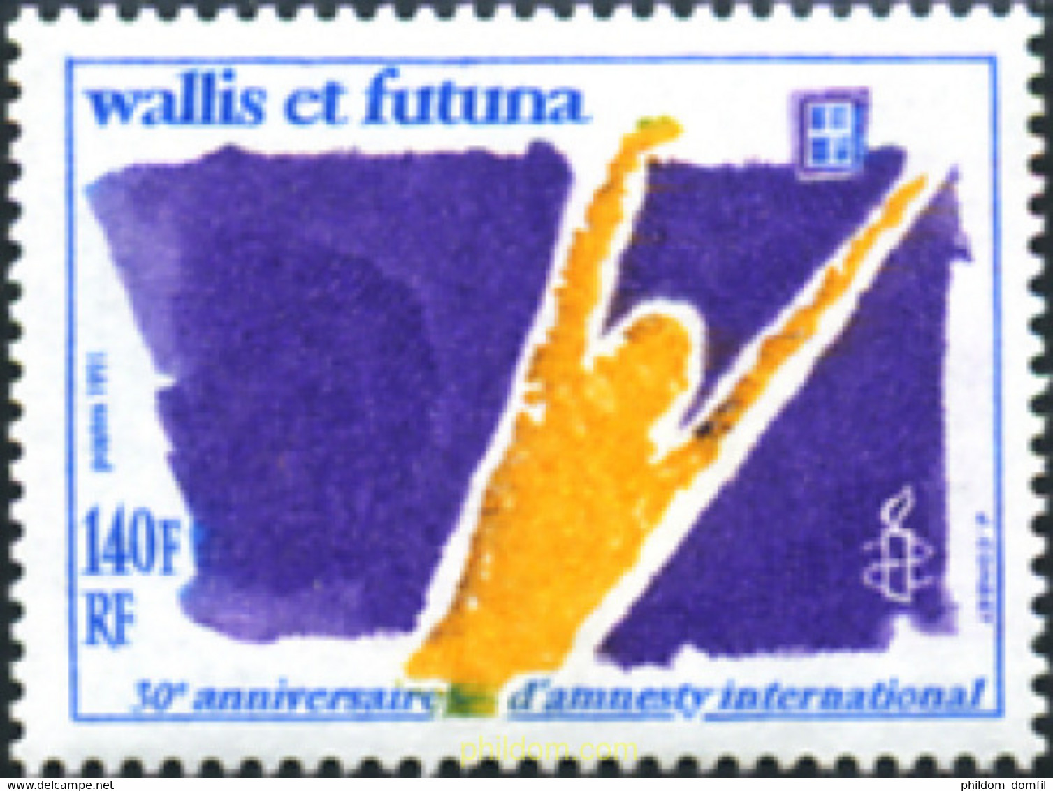 263623 MNH WALLIS Y FUTUNA 1991 AMNISTIA INTERNACIONAL - Usados