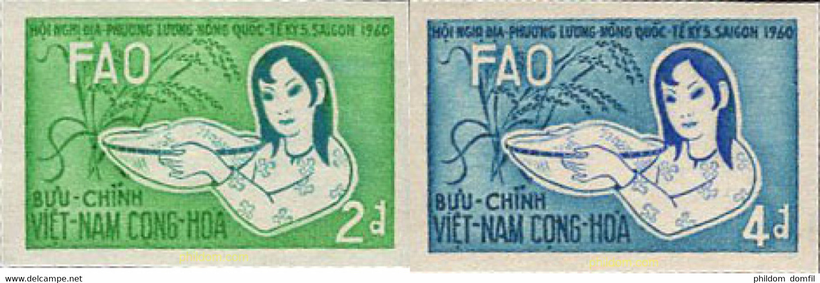 674881 MNH VIETNAM DEL SUR 1960 FAO (ORGANIZACION PARA LA ALIMENTACION Y LA AGRICULTURA) - ACF - Aktion Gegen Den Hunger