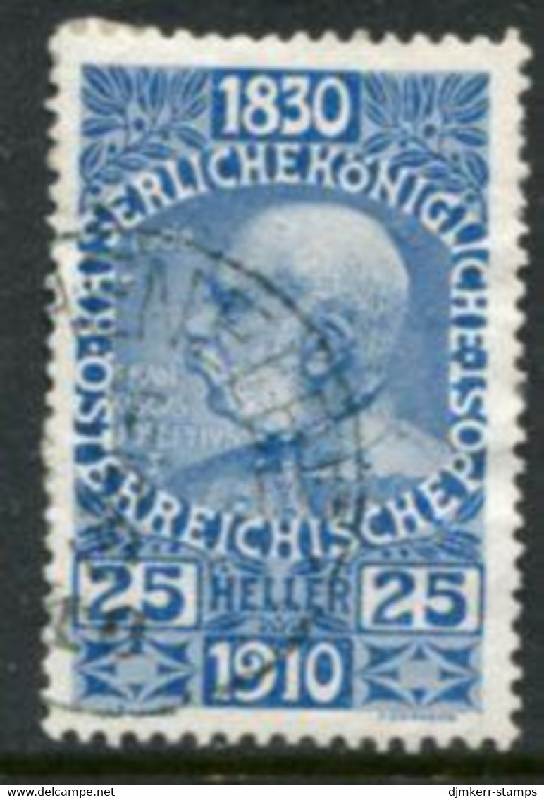AUSTRIA 1910 80th Birthday Of Franz Joseph 25 H..used  Michel 169 - Usados