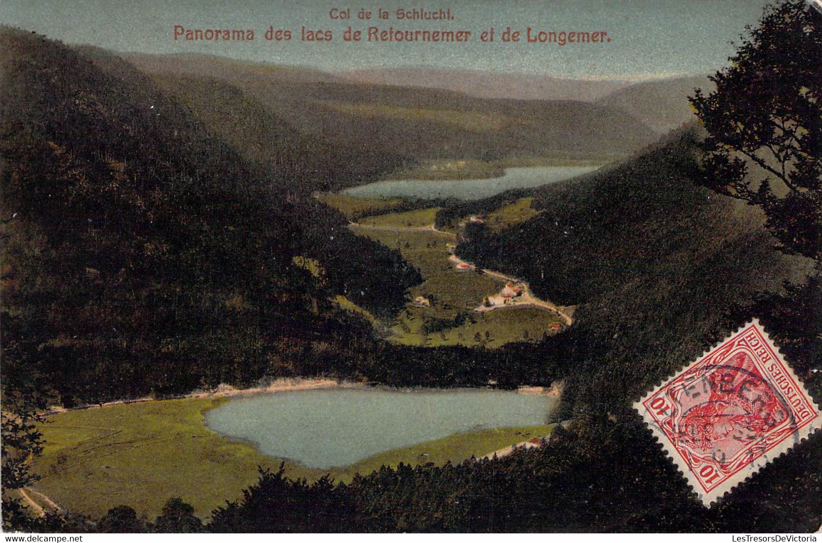 CPA - FRANCE - 88 - Col De La Schlucht - Panorama Des Lacs De Retournemer Et De Longemer - Colorisée - Otros & Sin Clasificación