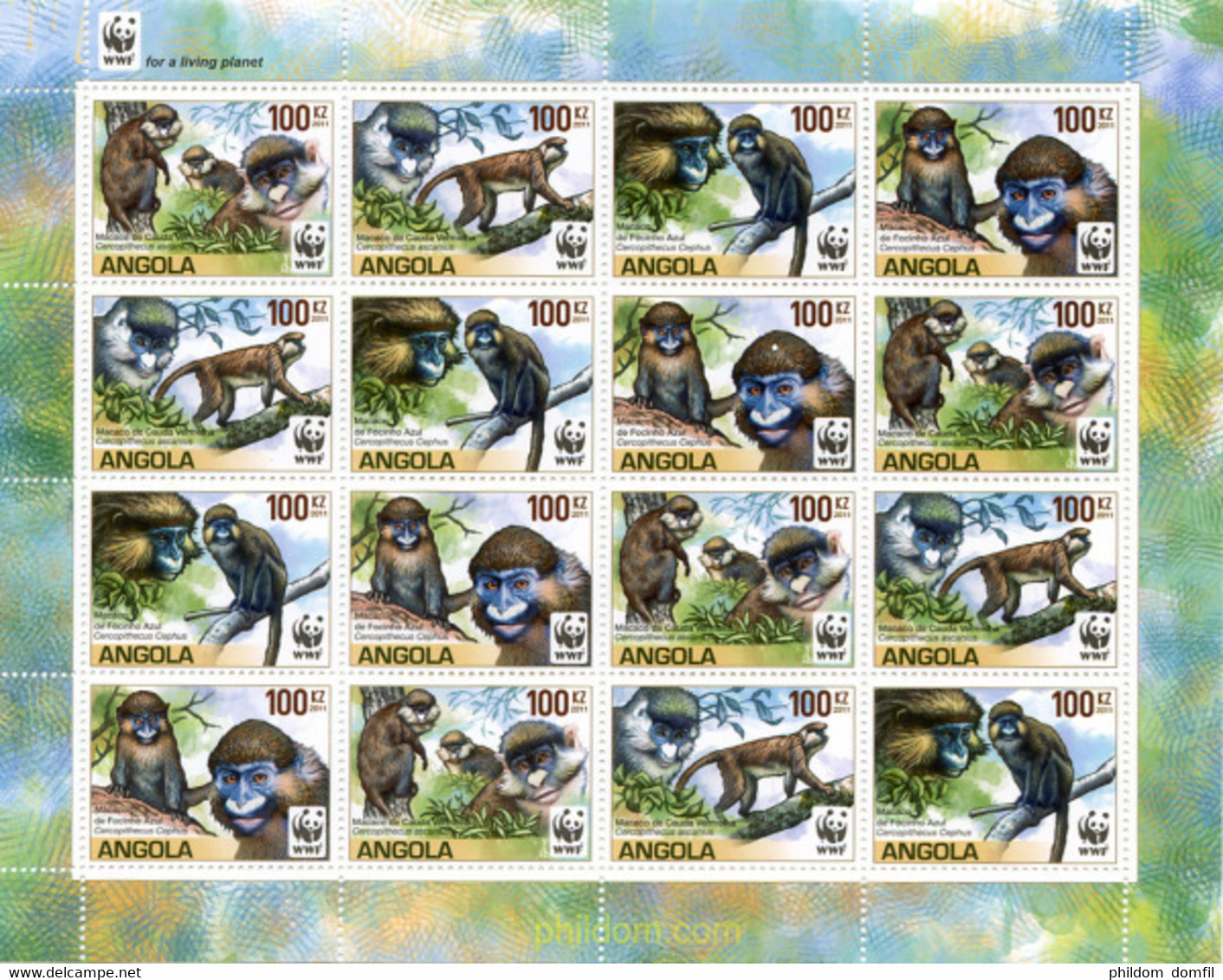 265656 MNH ANGOLA 2011 FAUNA - MACACOS - Chimpancés