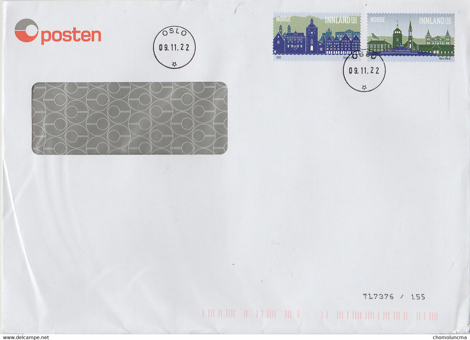 NORWAY NORVEGE 2020 City Anniversaries Bergen 950 Years Moss 300 Years Philatelic Service Cover To France - Storia Postale