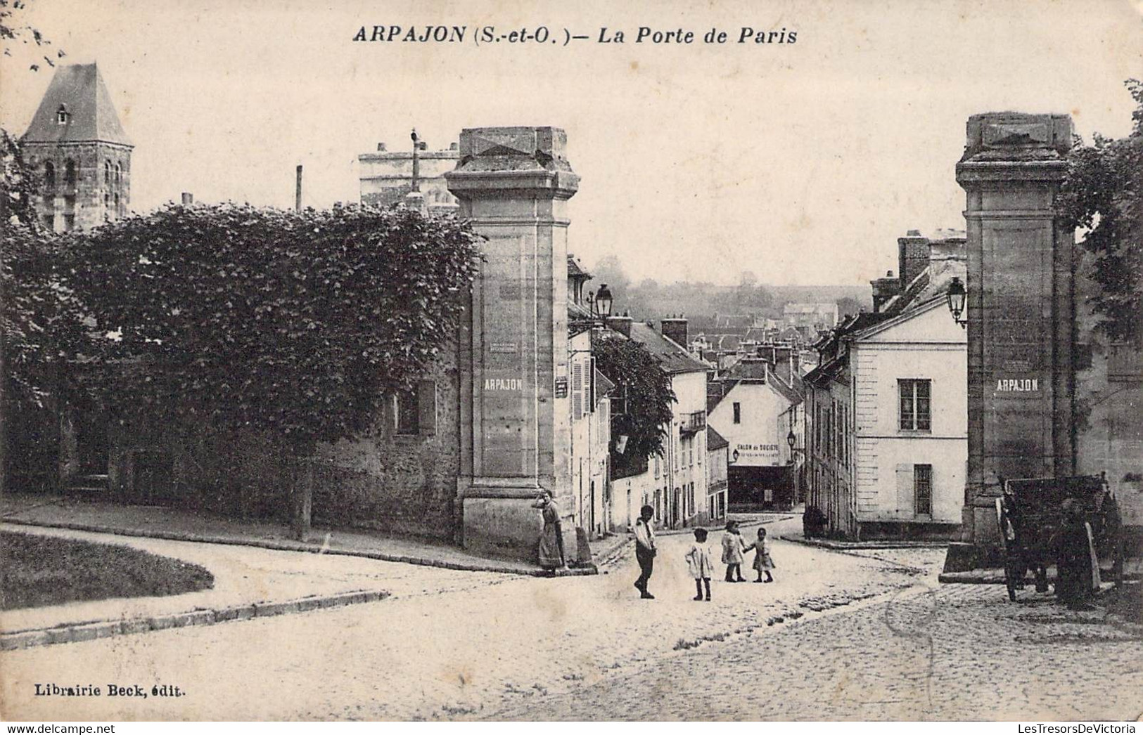 CPA - FRANCE - 91 - La Porte De Paris - Enfants - Arpajon