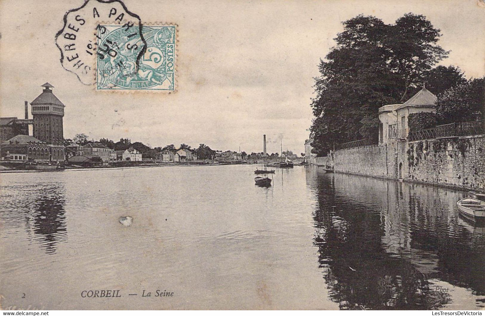 CPA - FRANCE - 91 - CORBEIL - La Seine - Canot - Corbeil Essonnes