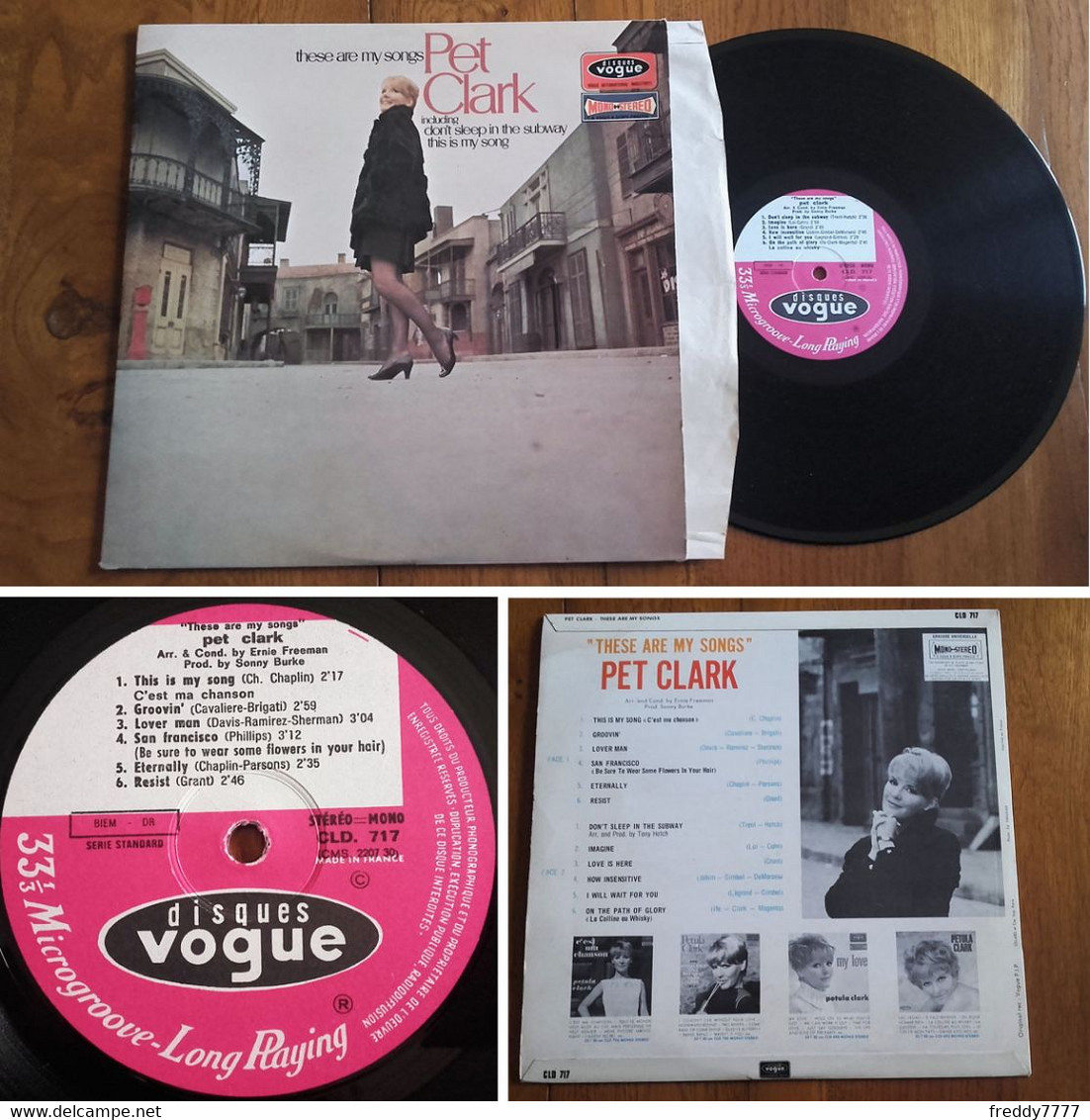 RARE French LP 33t RPM BIEM (12") PETULA CLARK (1967) - Ediciones De Colección