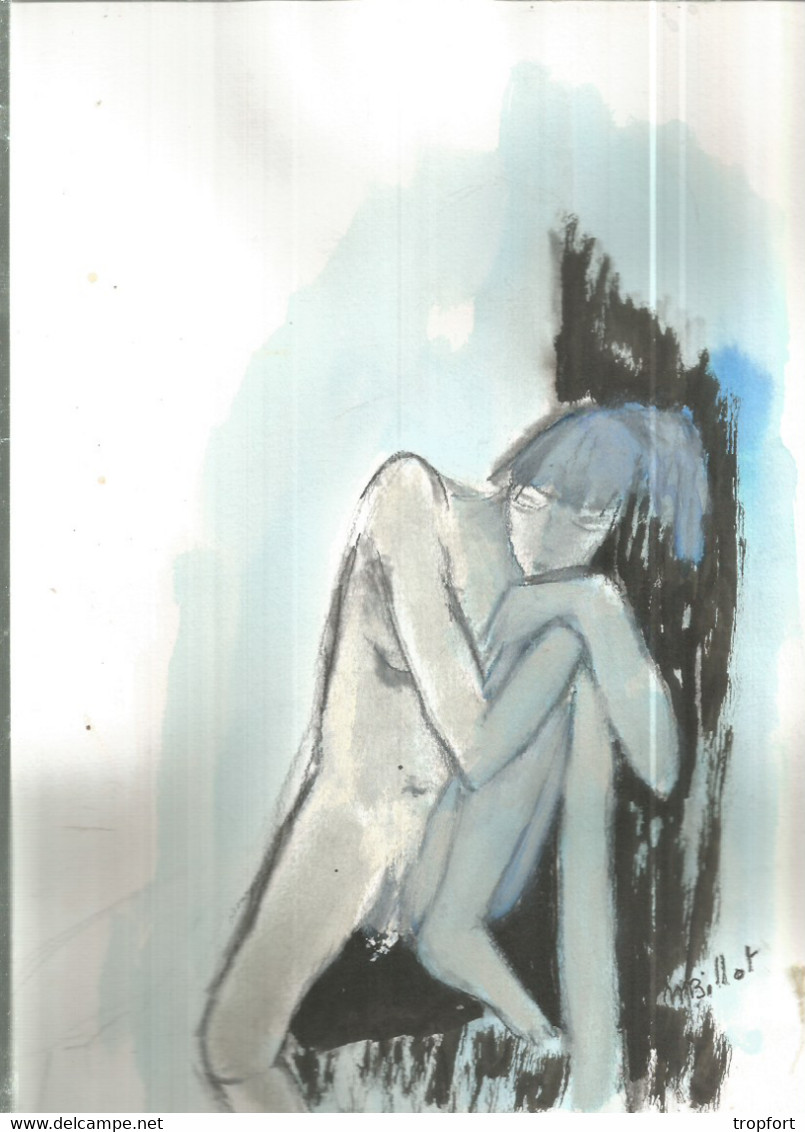 Superbe Aquarelle JEUNE FEMME NU, Akt, Nude  PEINTURE AQUARELLE  Signé - - Aquarelles