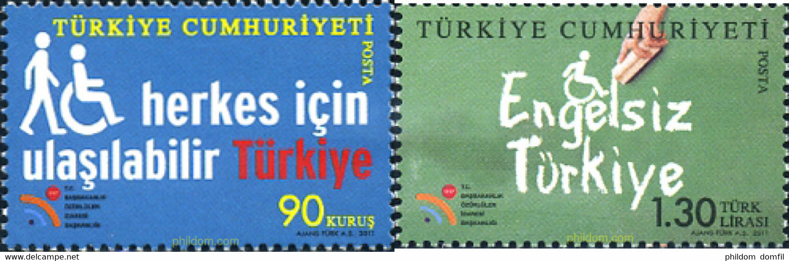 270914 MNH TURQUIA 2011 SEMANA DE LAS PERSONA DISCAPACITADAS - Colecciones & Series