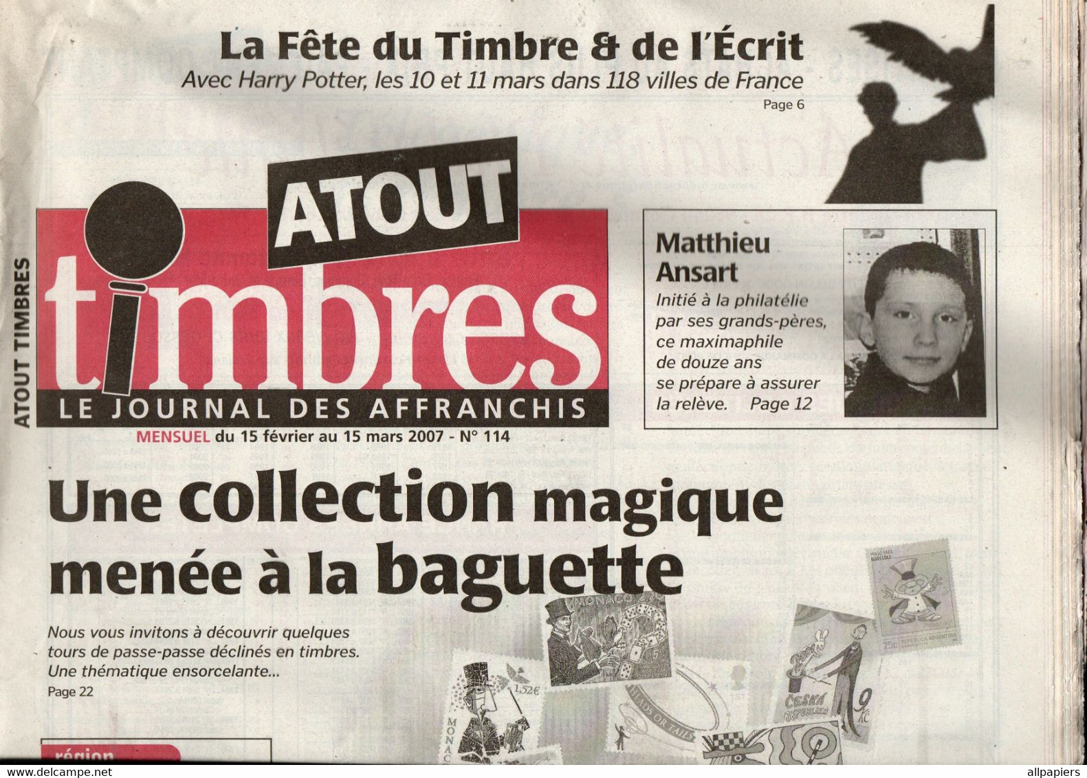 Journal Des Affranchis Atout Timbres N°114 Une Collection Menée à La Baguette - Florilège D'émissions...2007 - Französisch