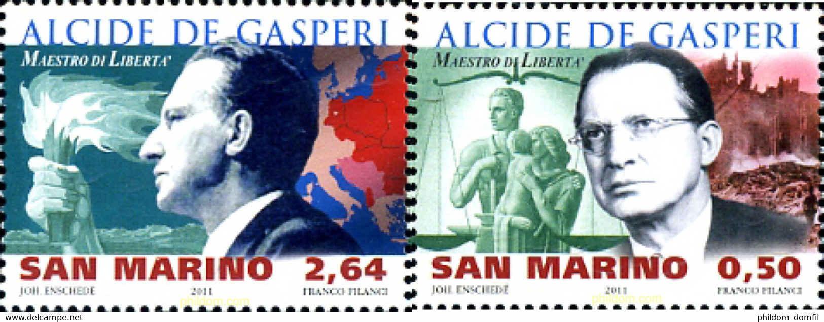 272226 MNH SAN MARINO 2011 PERSONALIDAD - Gebruikt