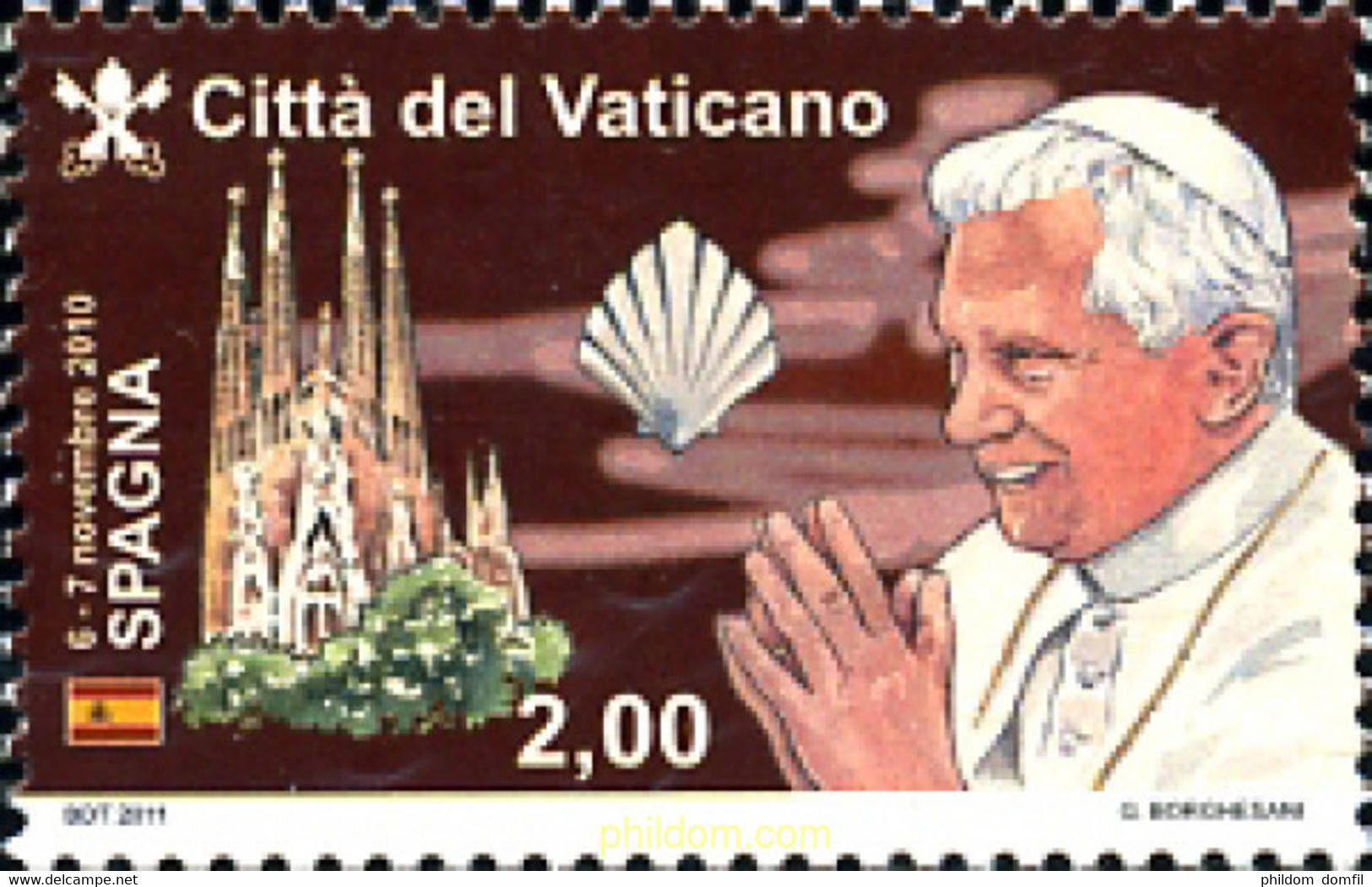 688606 MNH VATICANO 2011 VIAJES DEL PAPA BENEDICTO XVI - Usados