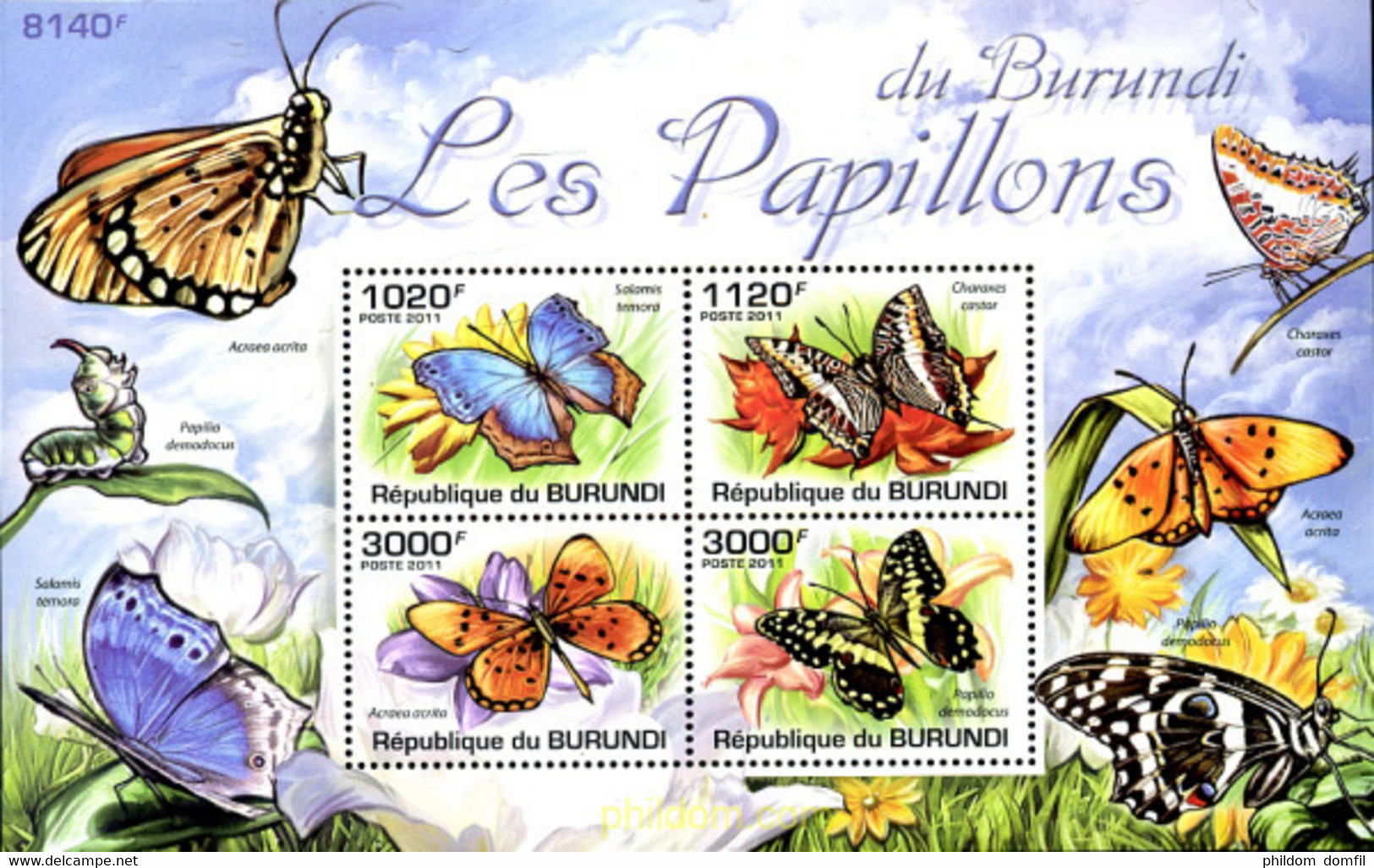 273698 MNH BURUNDI 2011 MARIPOSAS - Used Stamps