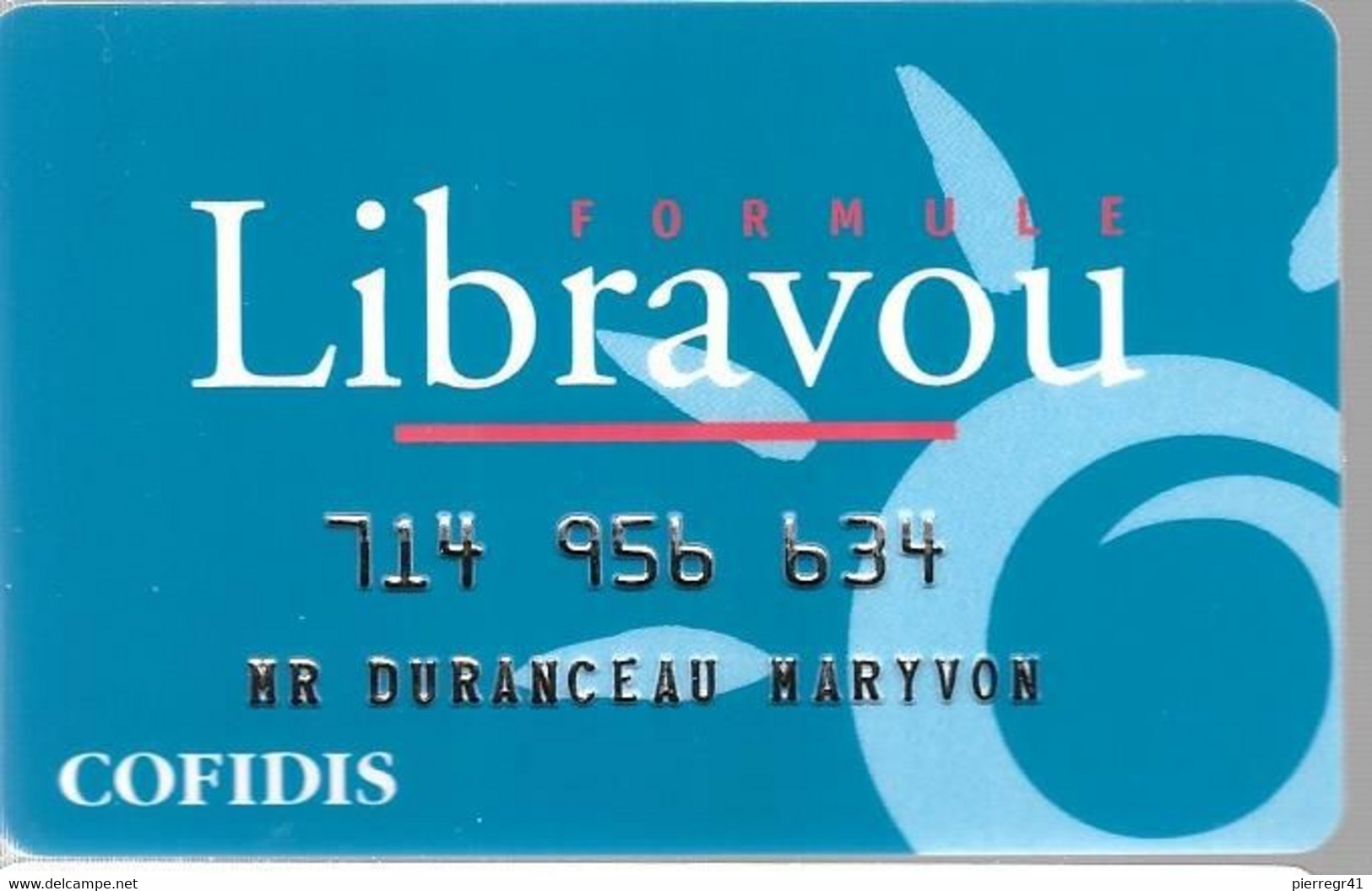 CARTE-CREDIT-COFIDIS LIBRAVOU-V°Utilisation Minitel/Serveur Vocal-TBE/RARE - Tarjeta Bancaria Desechable