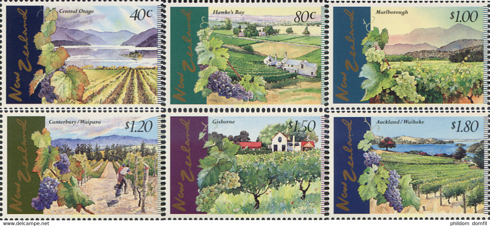 275066 MNH NUEVA ZELANDA 1997 VIÑEDOS - Abarten Und Kuriositäten