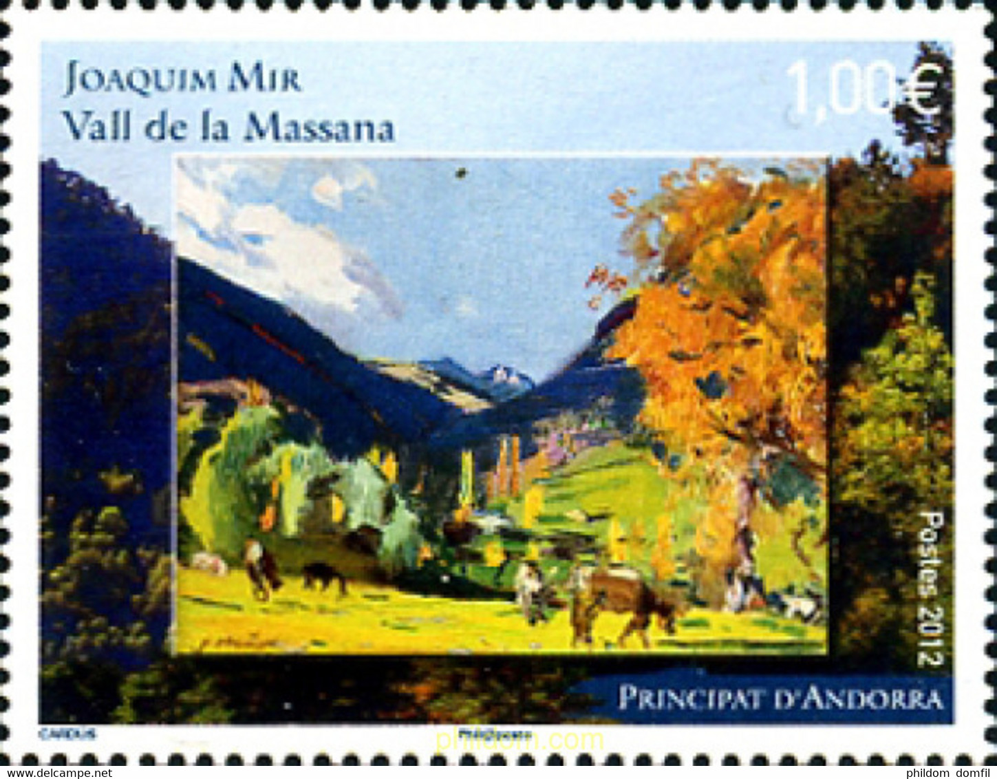 275707 MNH ANDORRA. Admón Francesa 2012 PINTURA DE JOAQUIM MIR - VALL DE LA MASSANA - Collections