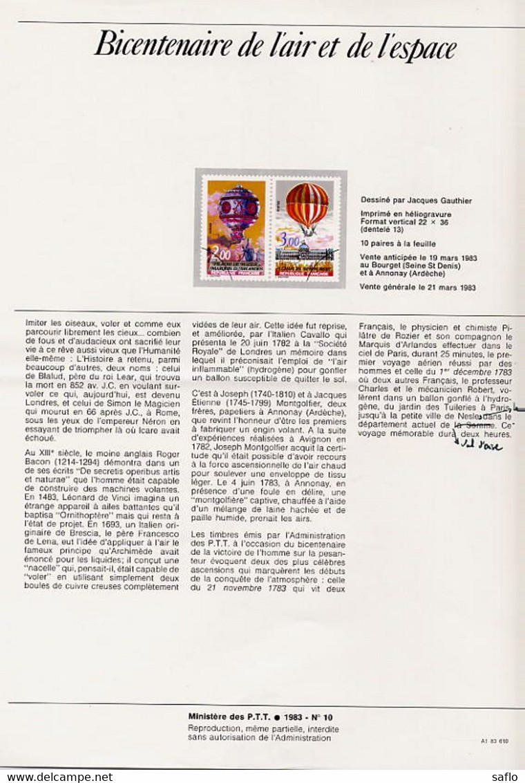 Notices Philatéliques Sur Le Thème De L'aviation Et De L'espace De 1977 à 1984 - Luftfahrt