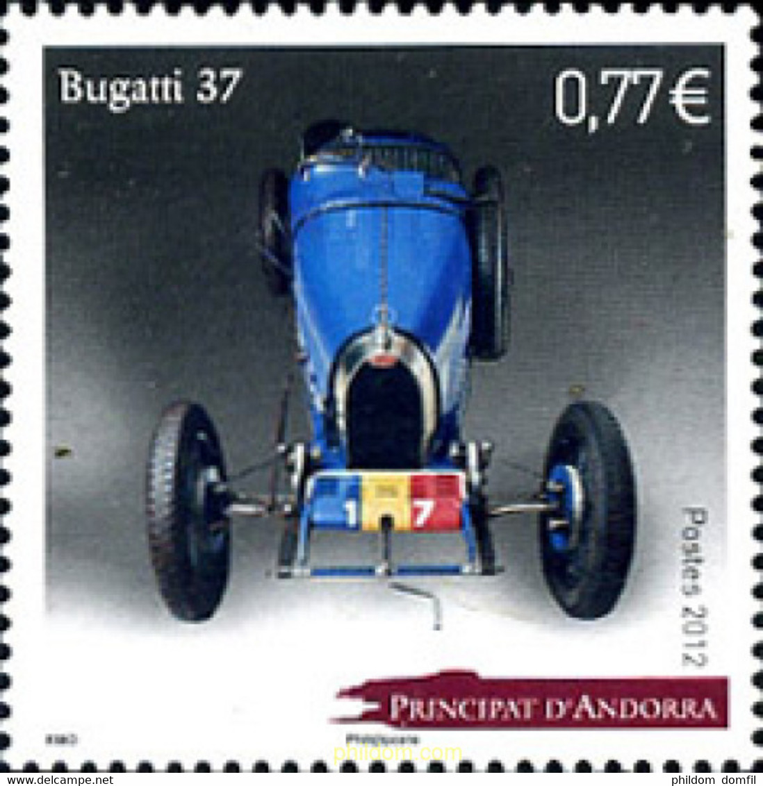 276513 MNH ANDORRA. Admón Francesa 2012 AUTOMOVILES - BUGATTI - Collections