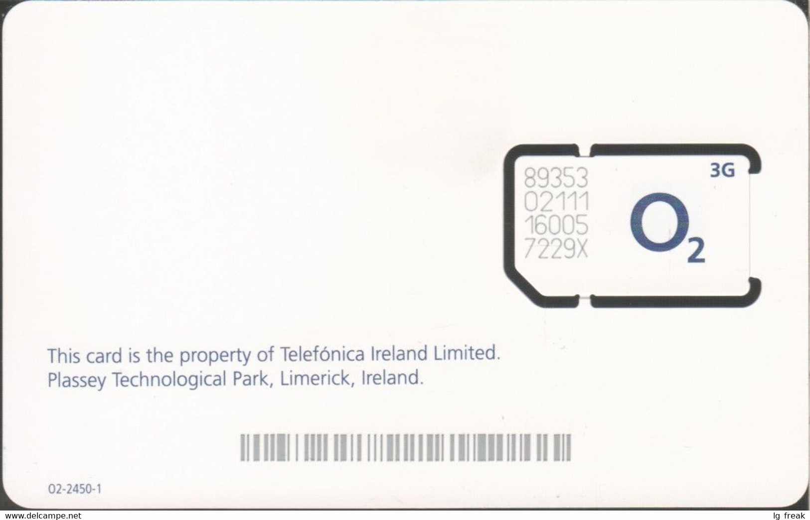 Ireland - GSM - Telefonica O2 - 3G - MINT - R - Irland