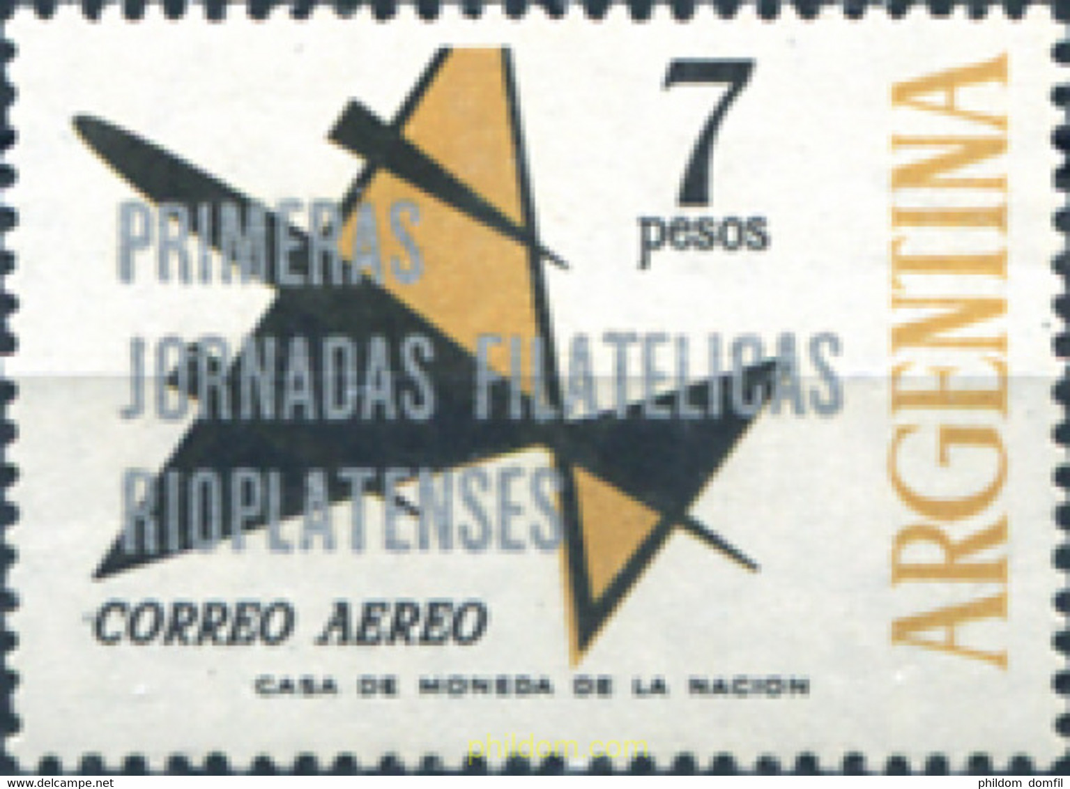 283471 MNH ARGENTINA 1965 PRIMERAS JORNADAS FILATELICAS RIOPLATENSES - Gebraucht