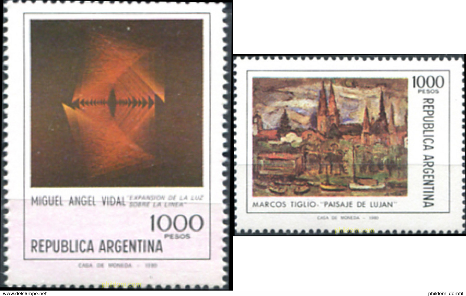 283568 MNH ARGENTINA 1981 PINTURA - Usati