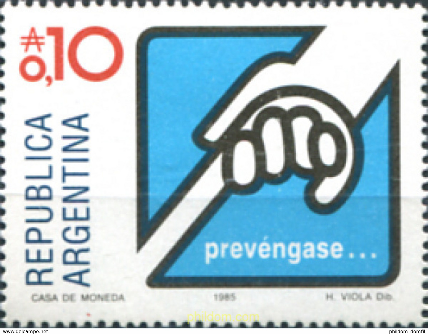 283651 MNH ARGENTINA 1985 CANPAÑA NACIONAL CONTRA LA CEGUERA - Gebruikt