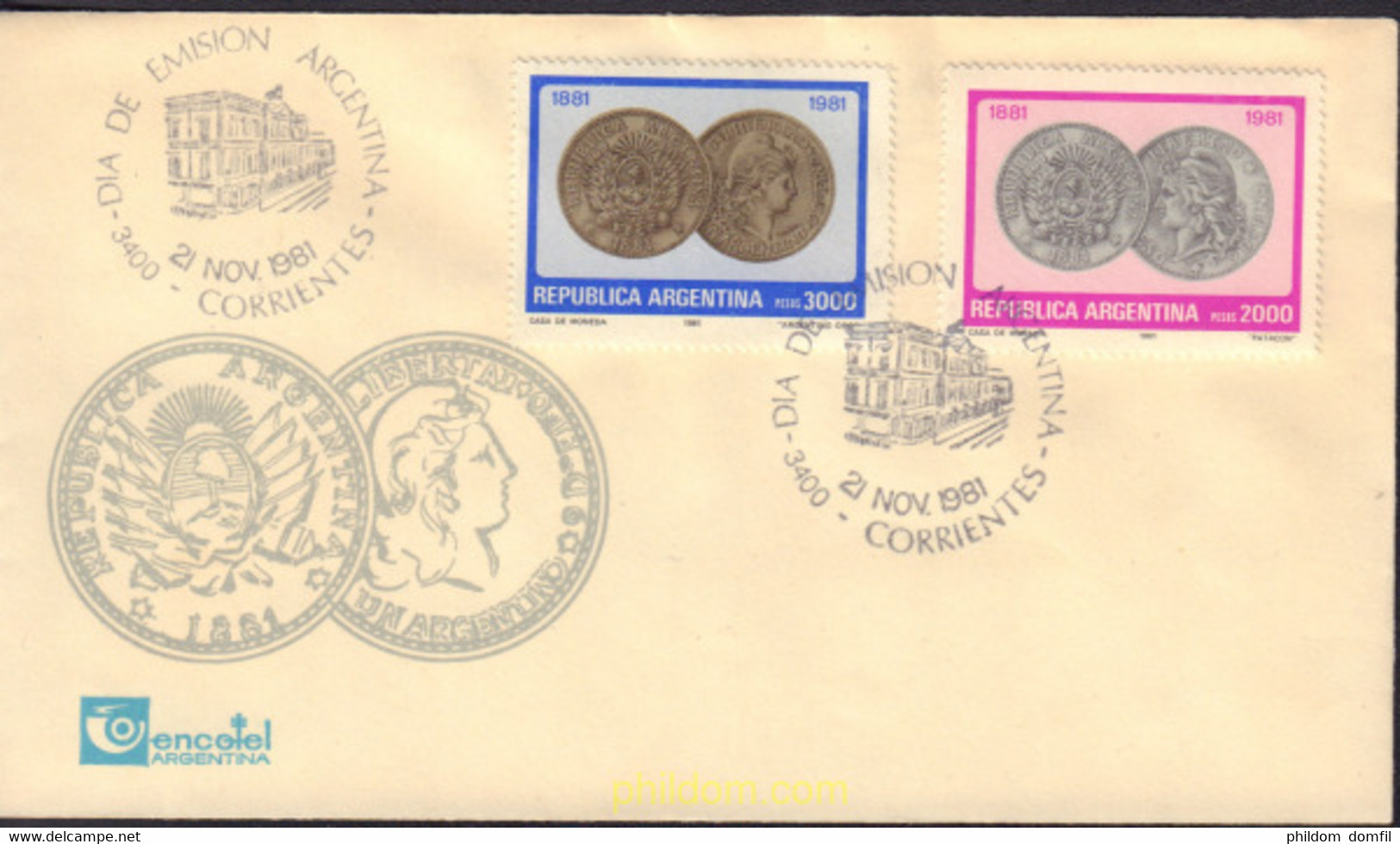 496159 MNH ARGENTINA 1981 CENTENARIO DEL PESO ARGENTINO - Used Stamps