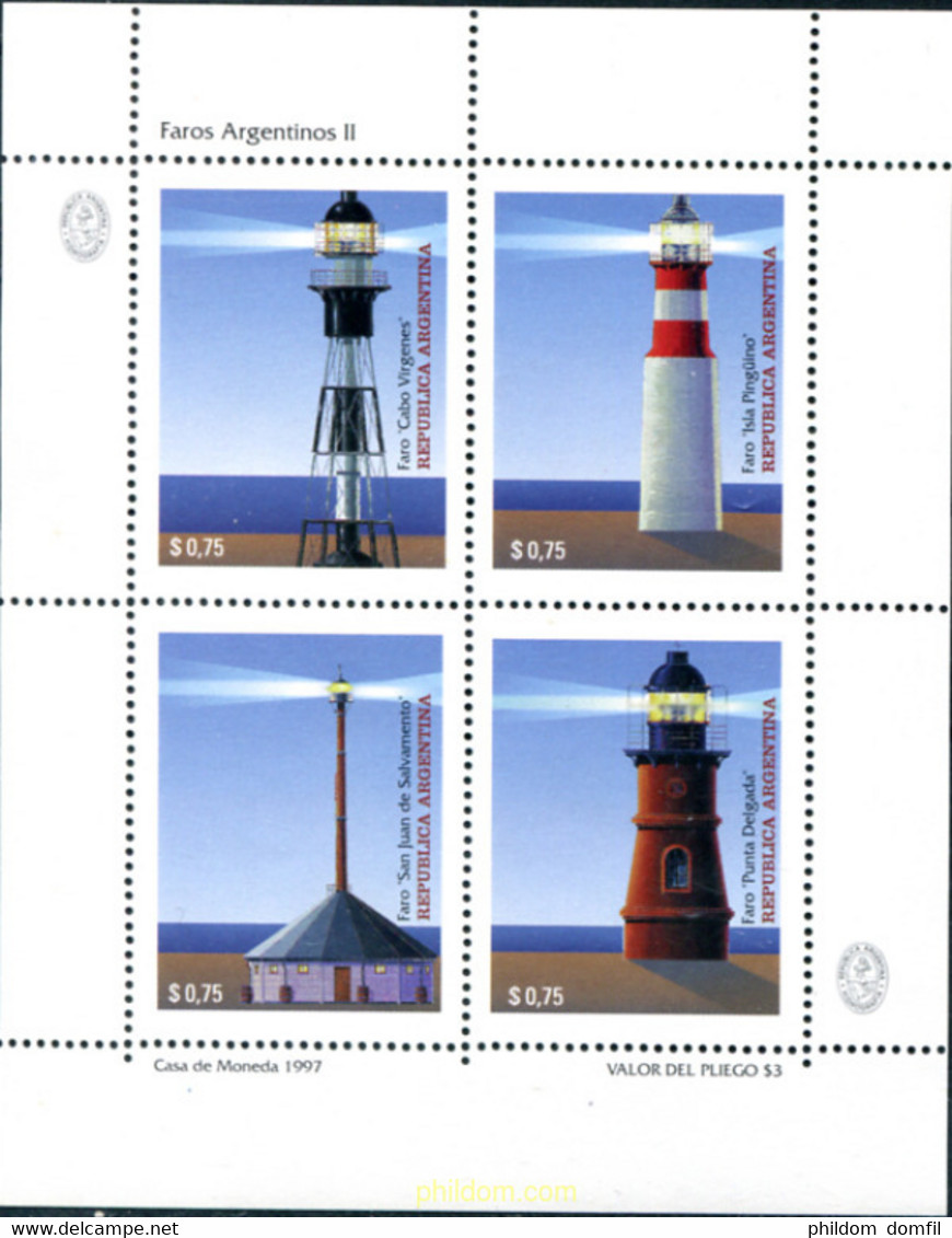 283732 MNH ARGENTINA 1997 FAROS ARGENTINOS - Gebruikt