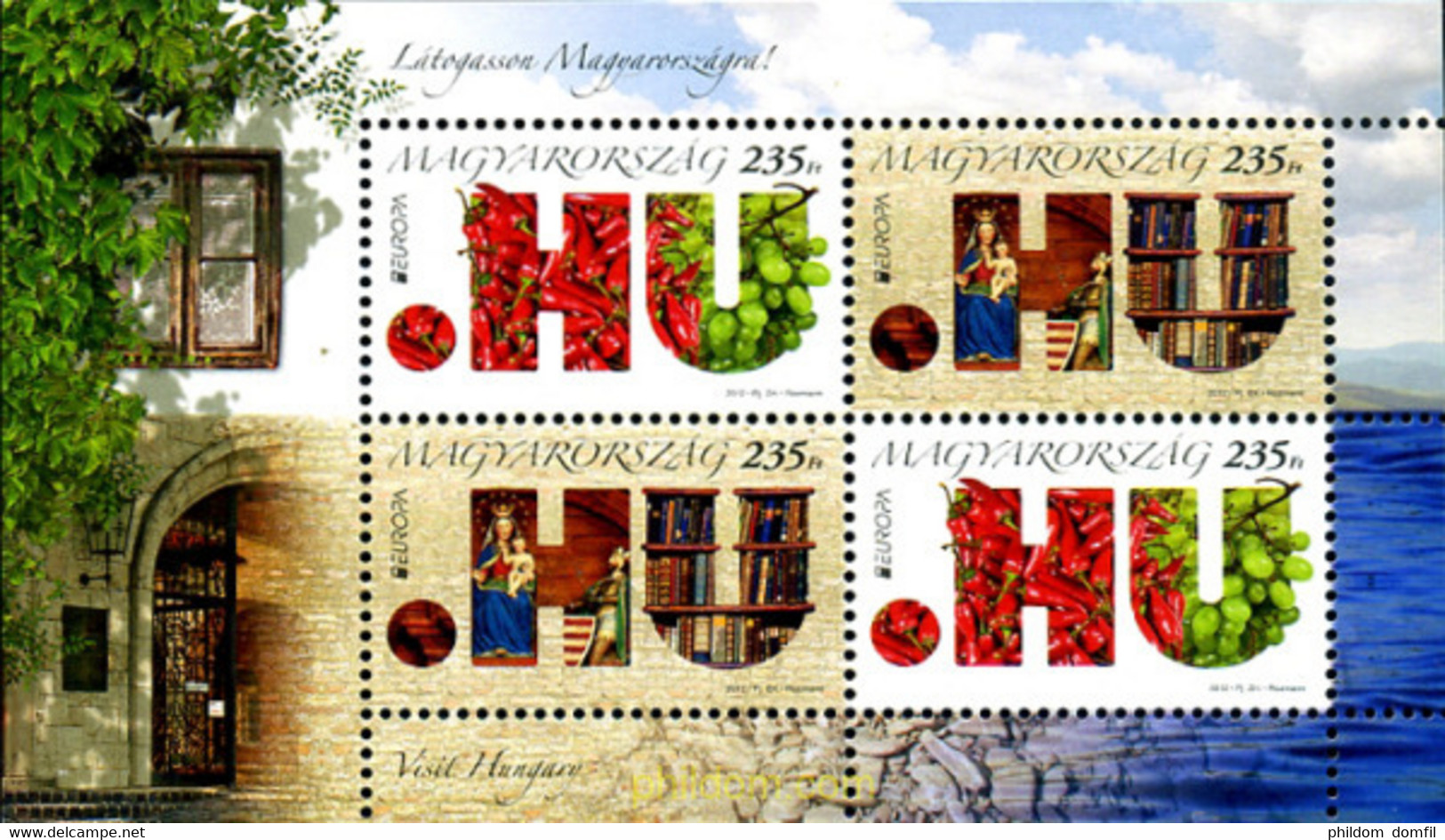 286219 MNH HUNGRIA 2012 EUROPA CEPT 2012 - TURISMO - Usado