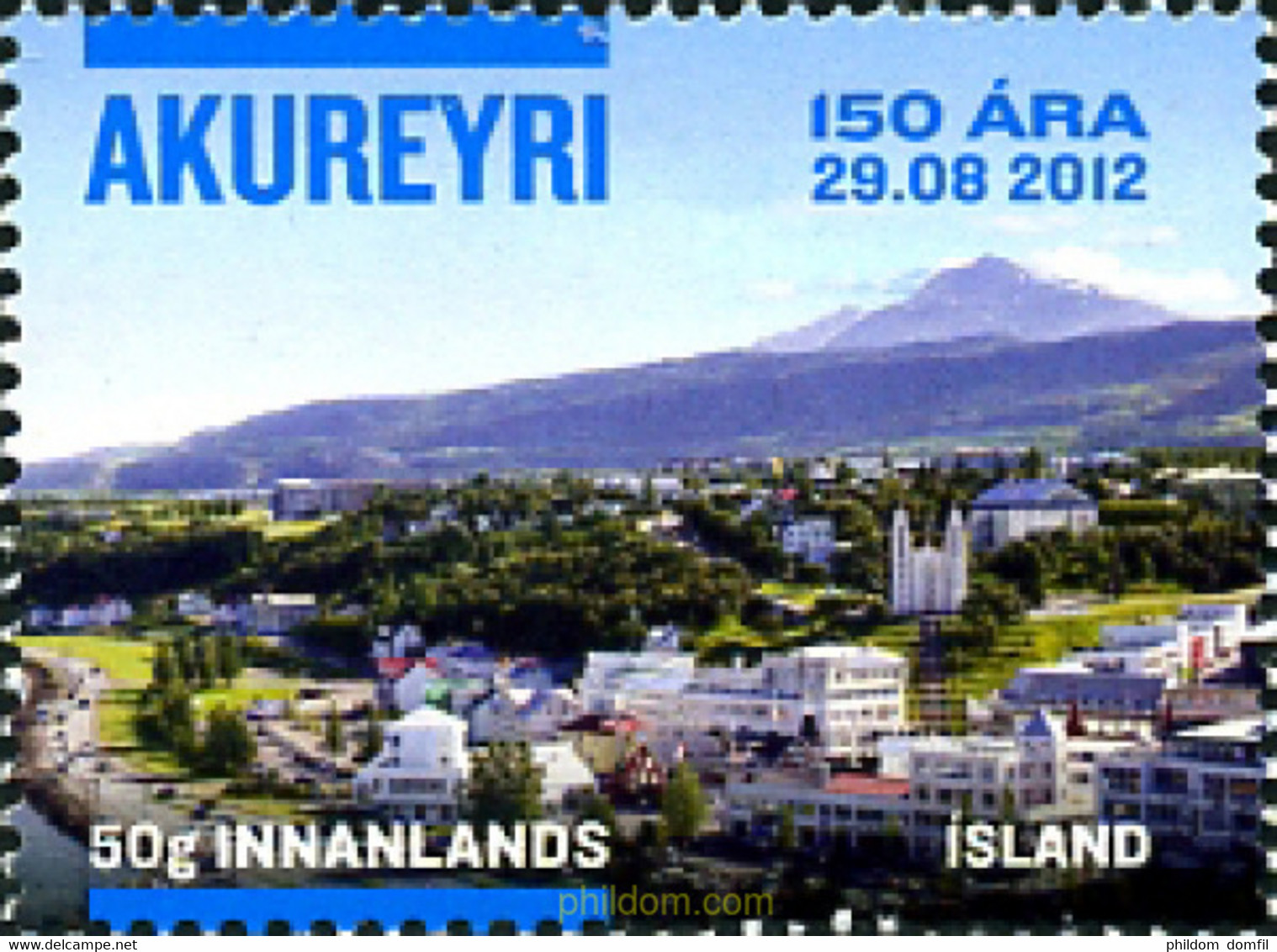 286295 MNH ISLANDIA 2012 150 ANIVERSARIO DEL MUNICIPIO DE AKUREYRI - Collections, Lots & Séries