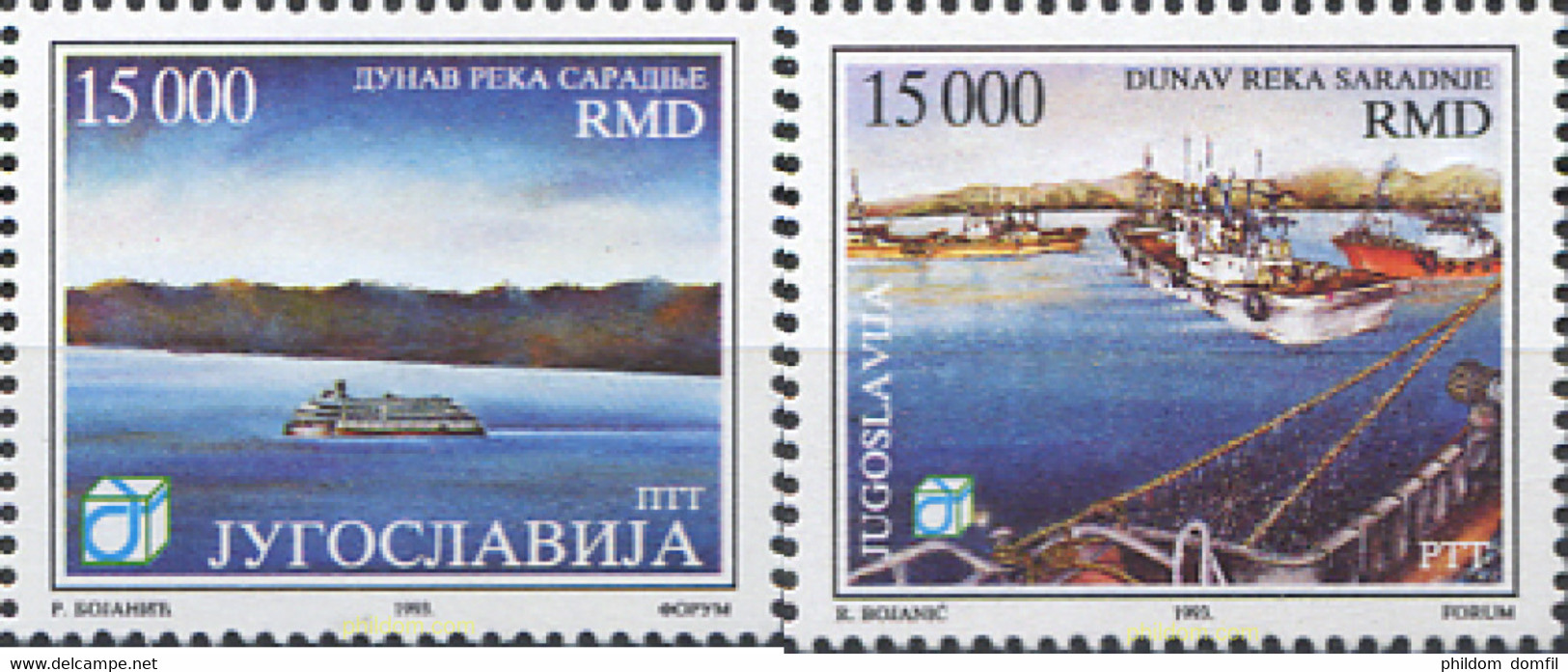 287571 MNH YUGOSLAVIA 1993 EL DANUBIO - Gebruikt