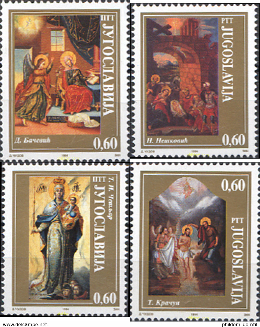 287584 MNH YUGOSLAVIA 1994 ARTE SACRO - Gebruikt