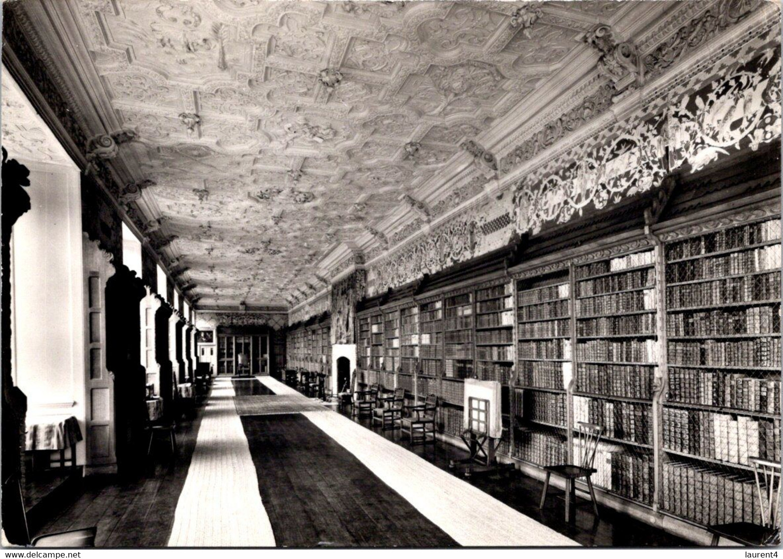 (2 M 15) UK (posted 1958) B/w - Blinkling Hall - Norfolk (Library) - Bibliotecas