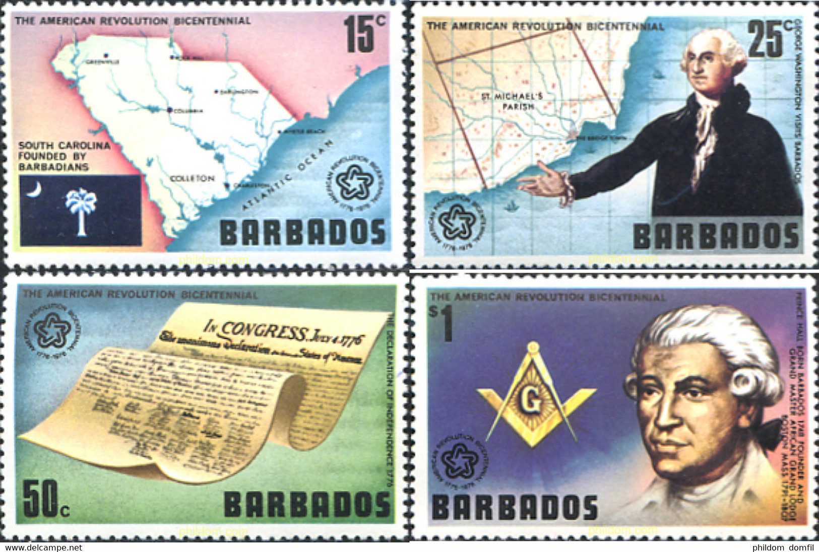 290165 MNH BARBADOS 1976 BICENTENARIO DE LA INDEPENDÉCIA DE LOS ESTADOS UNIDOS - Sonstige & Ohne Zuordnung