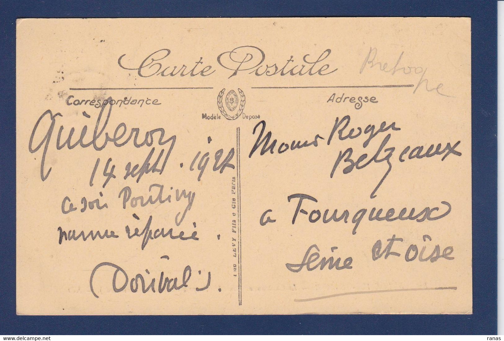 Autographe Signature à L'encre Format 9 X 14 écrite Par DORIVAL Voir Dos Chateau De Sarah Bernhardt - Autres & Non Classés