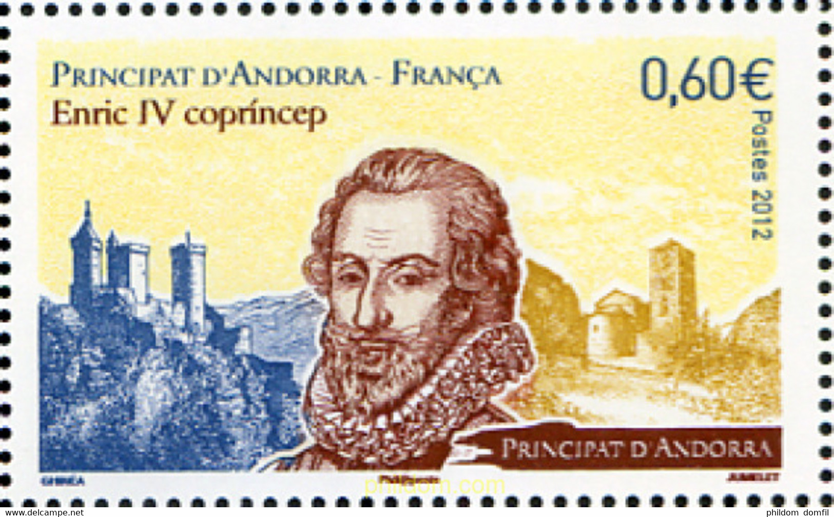 290387 MNH ANDORRA. Admón Francesa 2012 ENRIQUE IV - COPRINCIPE - Collections