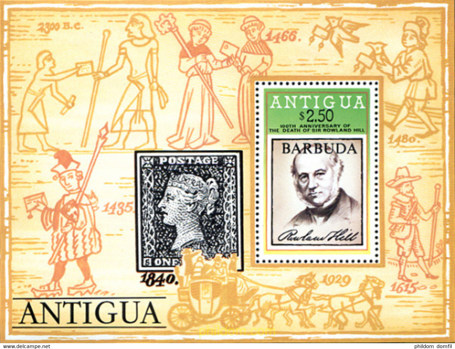 290675 MNH BARBUDA 1979 CENTENARIO DE LA MUERTE DE SIR ROWLAND HILL - Otros & Sin Clasificación