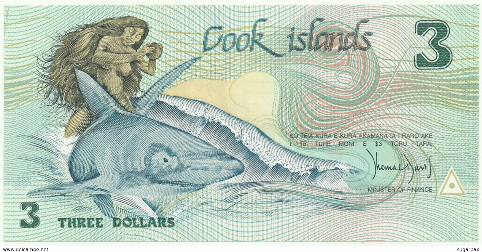 Cook Islands - 3 Dollars - ND ( 1987 ) - Pick 3 - Unc. - Serie AAF - Cookeilanden