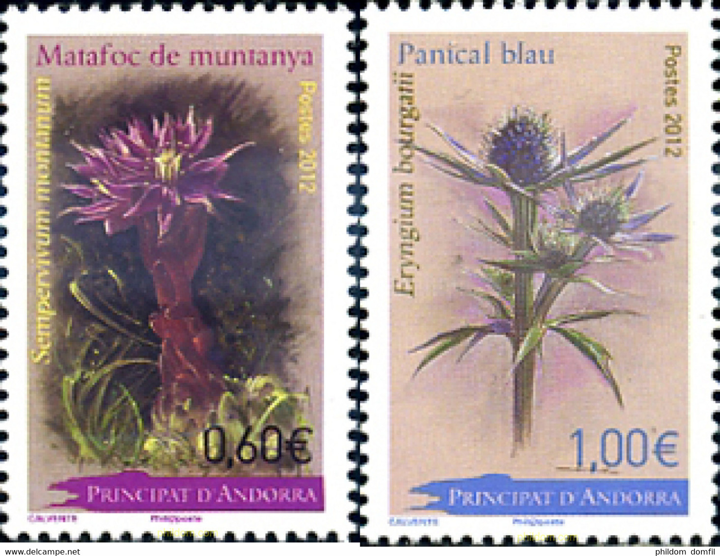 294922 MNH ANDORRA. Admón Francesa 2012 FLORES DE MONTAÑA - Collections