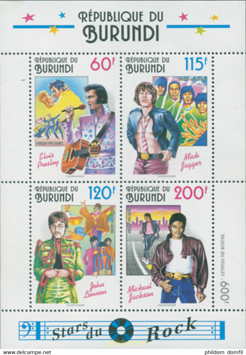 297946 MNH BURUNDI 1994 ESTRELLAS DEL ROCK - Neufs