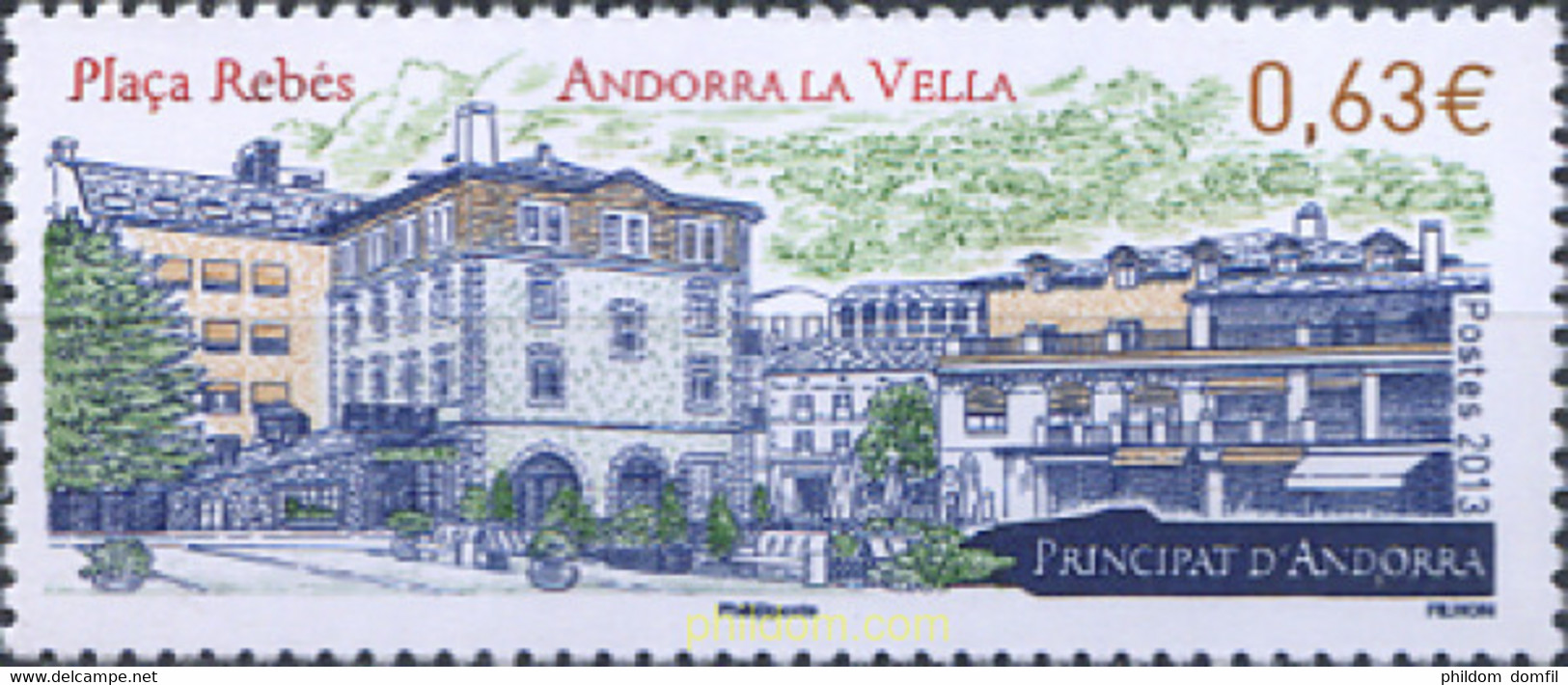 302617 MNH ANDORRA. Admón Francesa 2013 PLAÇA REBES - Colecciones