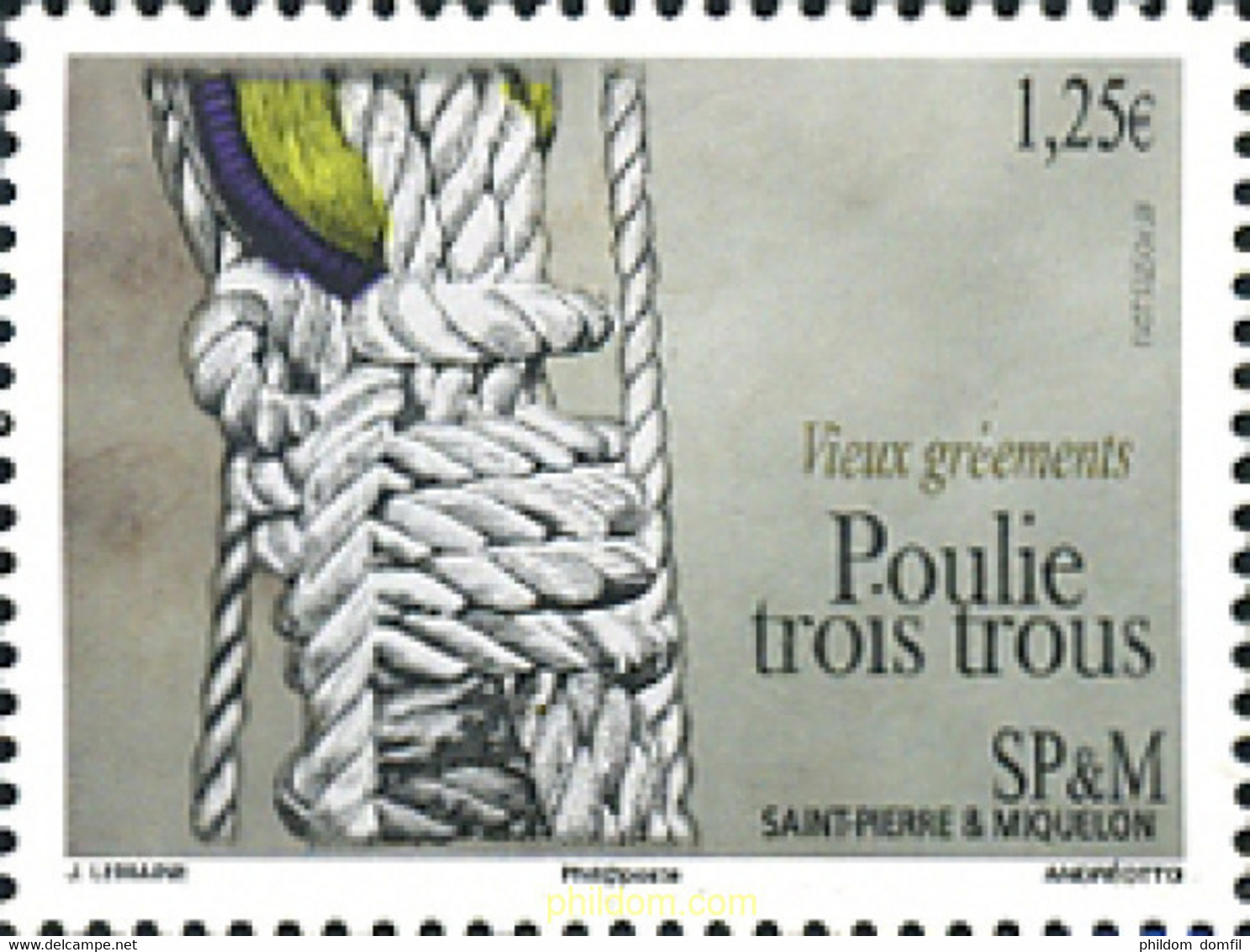 304299 MNH SAN PEDRO Y MIQUELON 2013 POLEA - Oblitérés