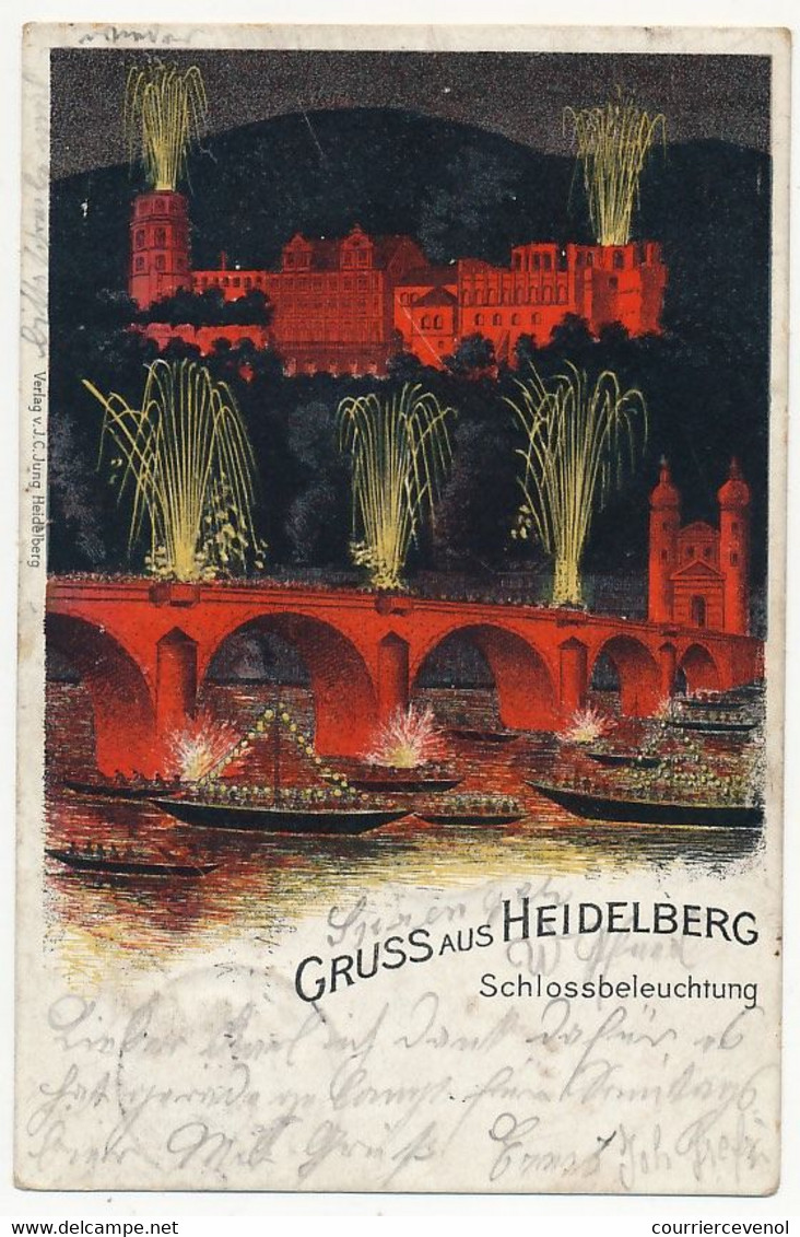 CPA - HEIDELBERG (Bade-Wurtenberg) - Gruss Aus Heidelberg - Schlossbeleuchturm - 1900 - Heidelberg