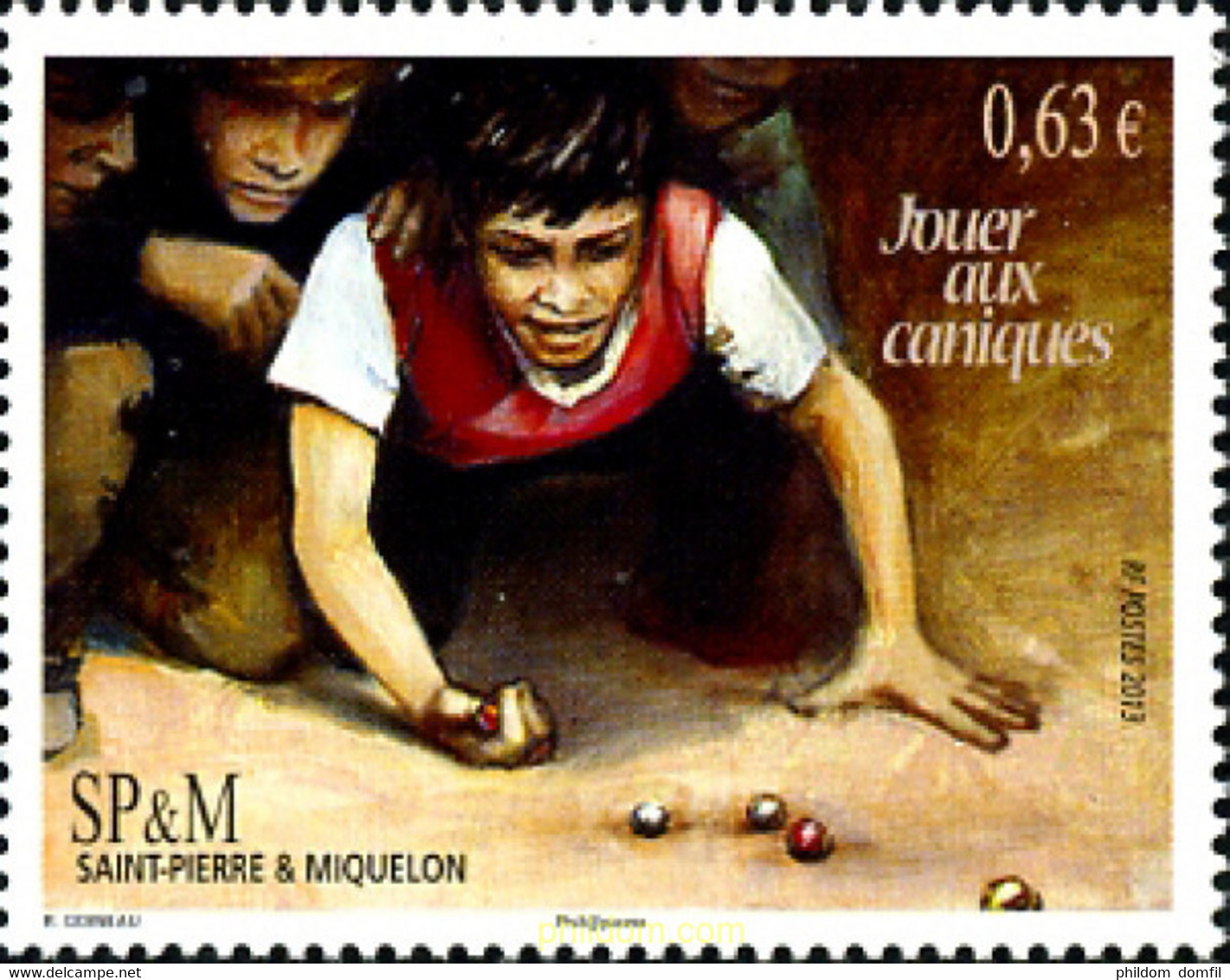 305828 MNH SAN PEDRO Y MIQUELON 2013 JUEGO DE CANICAS - Used Stamps