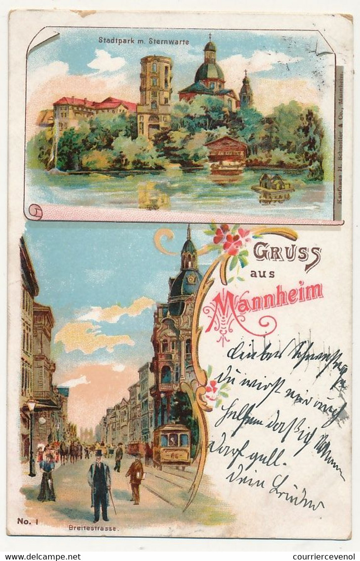 CPA - MANNHEIM (Bade-Wurtenberg) - Gruss Aus Mannheim - Stadtpark, Breiferstrasse - 1900 - Mannheim