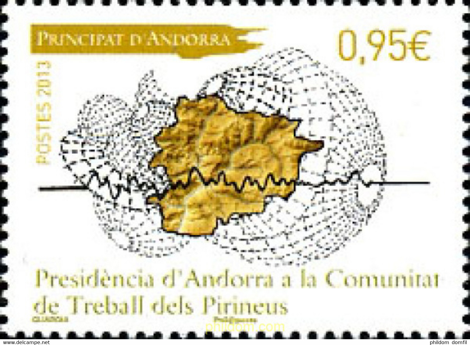 309286 MNH ANDORRA. Admón Francesa 2013 COMUNIDAD PIRINEOS - Collections